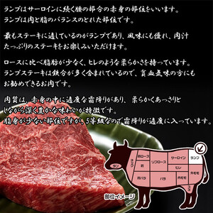 最高級A5ランク仙台牛ランプステーキ 3枚【 ランプ ステーキ 仙台牛 】