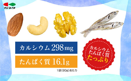 小魚ミックスナッツ62g×12袋【 魚貝類 小魚 ミックスナッツ 仙台市 スナック おつまみ 魚介類 健康食 おやつ 】