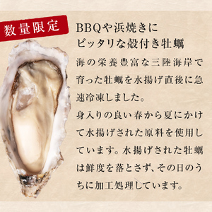 ＜訳あり・不揃い＞冷凍殻付き牡蠣 5kg 宮城県 石巻市 三陸産 カキ かき 加熱用