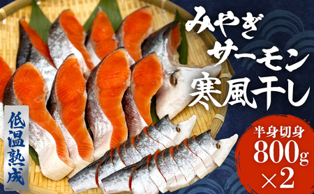 鮭 切り身 みやぎ サーモン 寒風干し 800g×2 宮城県産銀鮭 銀鮭 切身 冷凍 国産