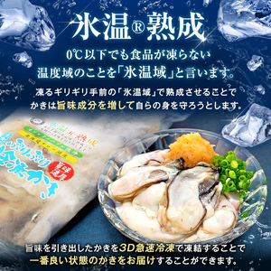 北海道産 氷温熟成 冷凍 かき ( 生食用 ) 大粒 220ｇ× 6ｐ サロマ湖 カキ 冷凍牡蠣  国産  剥き牡蠣 濃厚 旨味