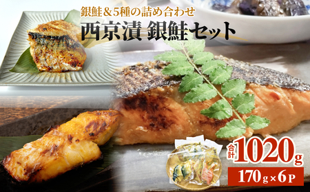 西京漬け 6種 詰め合わせ 1.02kg （銀鮭セット） 宮城県 石巻市 西京漬け 西京漬け 西京漬け 西京漬け 西京漬け 西京漬け
