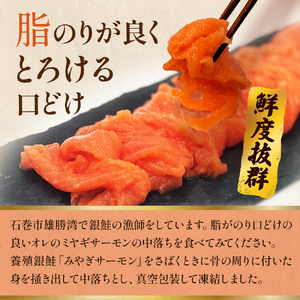 みやぎ サーモン 中落ち 1kg( 200g × 5袋 ) 国産 銀鮭