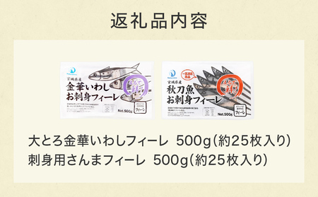 大とろいわし さんま 欲張り セット フィーレ フィレ イワシ いわし 鰯 秋刀魚 サンマ 魚介 魚介類 海鮮 新鮮 冷凍 石巻市産 宮城県 石巻市