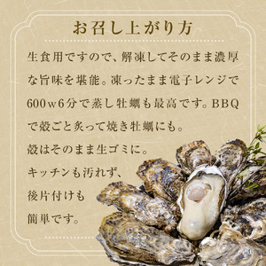 宮城県産 牡蠣 殻付き 生食用 18個（6個入×3袋） 冷凍 カキ 防災減災