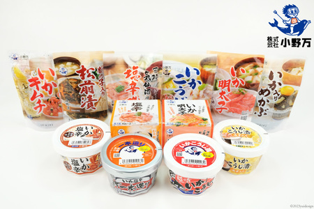 塩辛 珍味 12品セット [小野万 宮城県 気仙沼市 20564639] おかず おつまみ 酒の肴 詰め合わせ セット 冷蔵 いか イカ 塩辛 数の子 松前漬 めかぶ 明太子