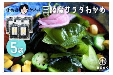 【2つの食感】 三陸産 サラダわかめ 170g ×5袋 [小野徳 宮城県 気仙沼市 20565557]