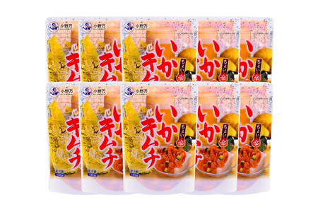 いかキムチ 140g 10個セット [小野万 宮城県 気仙沼市 20565714]