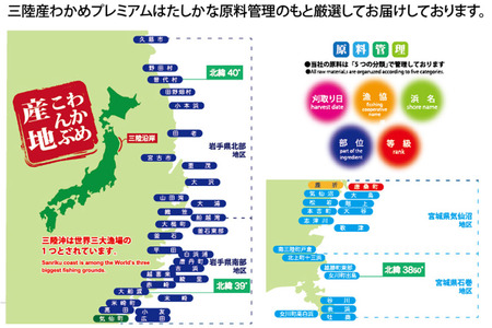 【一等級】三陸産 わかめ プレミアム 300g×1袋 [かわむら家 宮城県 気仙沼市 20564374]
