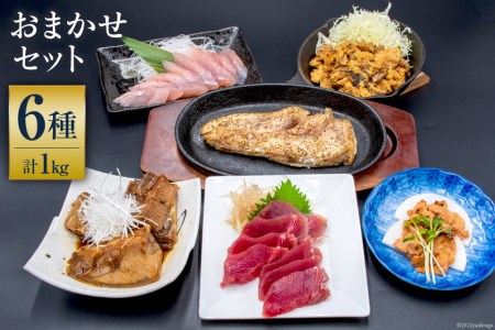まぐろ 【漁師食堂シリーズ】おまかせセット 6種類 合計1kg 魚 マグロ 鮪 刺身 冷凍 食べ比べ 詰め合わせ 惣菜 おかず おつまみ / 羽根 / 宮城県 気仙沼市