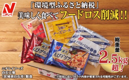 ニチレイ冷凍食品|フードロス削減に貢献できる「地球にGood!」な詰め合わせ ★総重量2.5kg超!★【39001】
