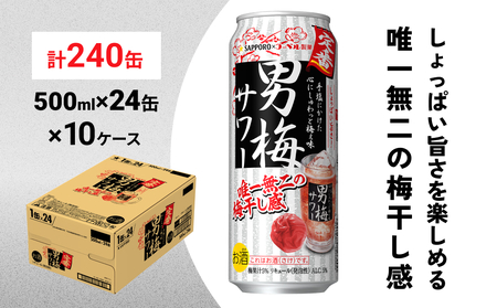 サッポロ 男梅 サワー 500ml×240缶(10ケース分)同時お届け  缶 チューハイ 酎ハイ サワー