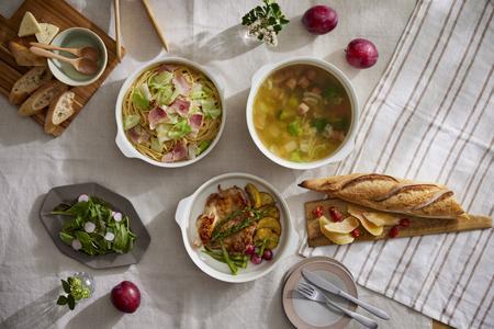 お皿になるフライパン6点セット DPAN-6S アイボリー アイリスオーヤマ