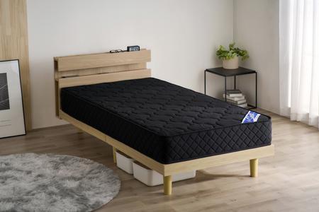 ベッド シングル すのこベッド 棚付き コンセント アイリスオーヤマ Sサイズ 収納 木製 SNBS-S ナチュラル