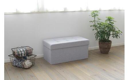 椅子 折りたたみ収納スツール ワイド SSTR-76 ライトグレー