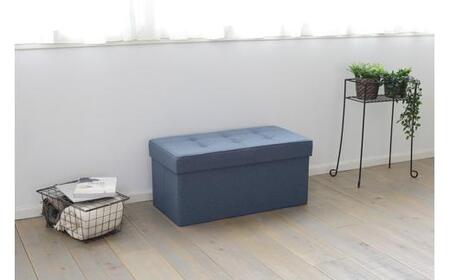 椅子 折りたたみ収納スツール ワイド SSTR-76 ブルー