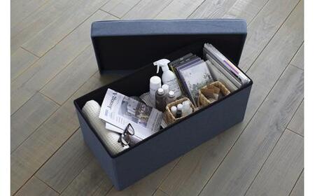 椅子 折りたたみ収納スツール ワイド SSTR-76 ブルー