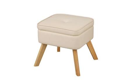 椅子 チェア 収納付オットマン LEC-OT アイボリー