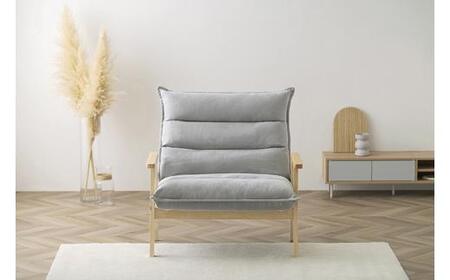 ソファ １人掛け ワイド ハイバックソファ アイリスオーヤマ 1人掛け 6段階調節 背もたれ 杯バック 木目調 柔らかい LHB-1W グレー 一人暮らし ひとり暮らし 就職祝い 進学祝い 合格祝い 