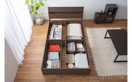 ベッド 収納ベッド STBS-SD ウォールナット