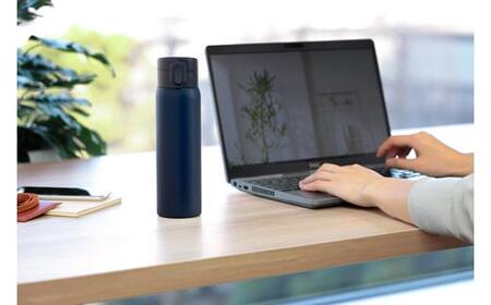 水筒 ステンレス ケータイ ボトル ワンタッチ 500ml SKB-O500 ネイビー