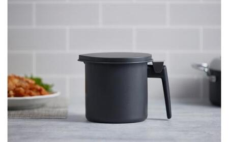 オイルポット 活性炭オイルポット 800ml カートリッジ1個付 H-OP800 ブラック
