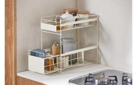 シンク下 引き出しラックスリム SSR-200 ホワイト