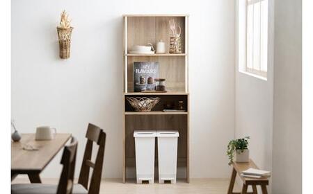 ゴミ箱上ラック GUR-595H ライトナチュラル/ホワイト