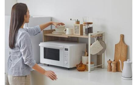 伸縮レンジ上ラック RRS-733 ライトナチュラル/ホワイト