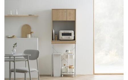 ゴミ箱上ラック スライド棚付 LGUR-595S ナチュラル/グレー