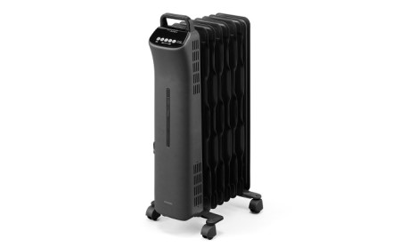 ウェーブ型オイルヒーター マイコン式24h入切タイマー付 IWHD-1208M-B ブラック
