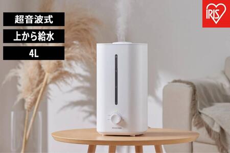 加湿器 280ml 上給水超音波加湿器 上から給水 4L AHM-UU28B-W ホワイト アイリスオーヤマ｜省エネ オフィス リビング 静音 連続運転