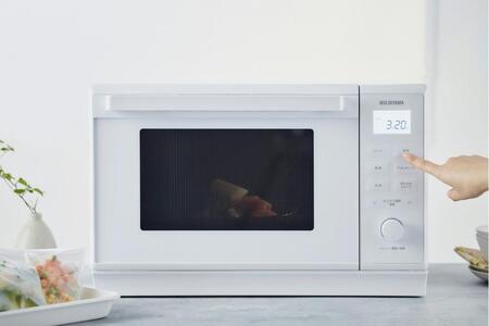 スチームオーブンレンジ オーブンレンジ 24L 角皿式 自動メニュー26種類 時短ブースト アイリスオーヤマ スチーム調理 省エネ 時短 ギフト 家庭用 MO-F2404-W ホワイト 電子レンジ レンジ