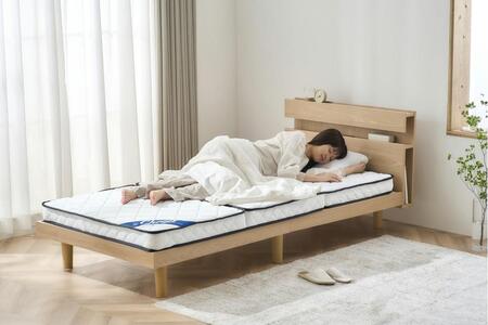 マットレス シングル 三つ折りポケットコイル厚さ10cm アイリスオーヤマ 体圧分散 折りたたみ 寝心地 快適 軽量  PMTS10H-3S ホワイト