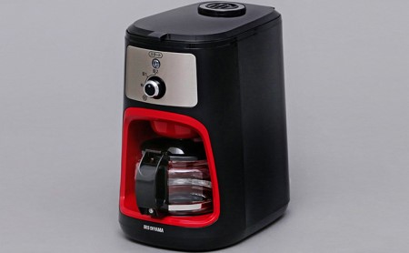 全自動コーヒーメーカー IAC-A600 レッド/ブラック