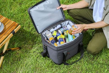 クーラーボックス ＨＵＧＥＬ　エアロゲルソフトクーラーボックス 25Ｌ 大容量 アイリスオーヤマ 6面真空断熱パネル 真空断熱 高保冷 アウトドア キャンプ BBQ 釣り スポーツ レジャー アイリスオーヤマ 防災 AGSC-25C チャコールグレー