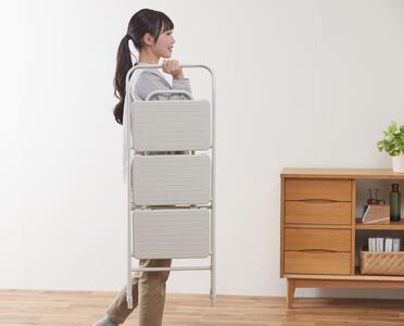 折りたたみステップ３段  OSU-3R ニュアンスグレー