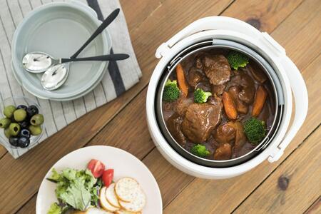 鍋 ダブル真空保温調理鍋 おまかせさん RWP-N45 ホワイト