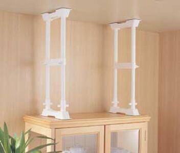 防災 家具転倒防止伸縮棒M SP-45W ホワイト