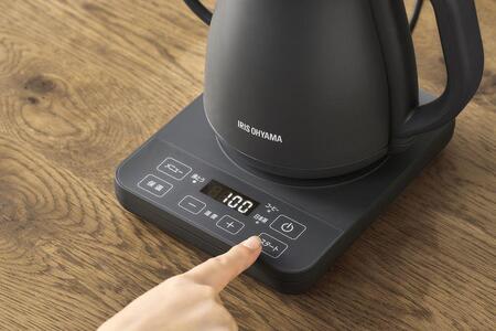 ケトル 0.8L 湯漏れ防止ドリップケトル 温調タイプ 転倒湯漏れ防止 アイリスオーヤマ 家電 電化製品 キッチン家電 IKE-C800T-H