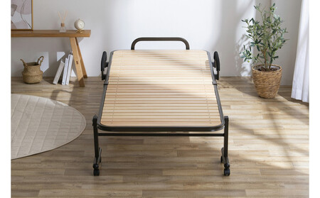 ベッド 折りたたみすのこベッド OTBSS-WH ナチュラルホワイト