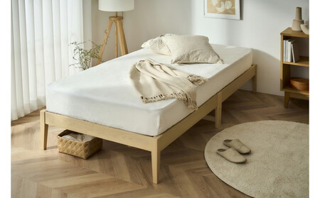 ベッド 組立簡単すのこベッド ヘッドレス ESB01-S ナチュラル