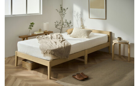 ベッド 組立簡単すのこベッド 宮付き ESB02-S ナチュラル