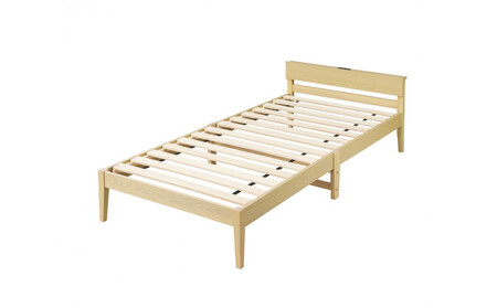 ベッド 組立簡単すのこベッド 宮付き ESB02-S ナチュラル