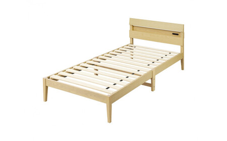 ベッド 組立簡単すのこベッド 宮付き ESB03-S ナチュラル