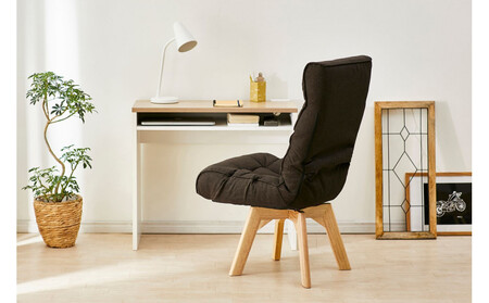 イス 回転ファブリックチェア FACN-K ブラウン