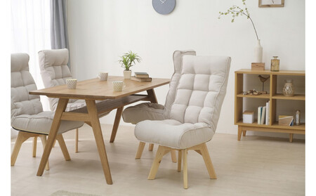 イス 回転ファブリックチェア FACN-K アイボリー