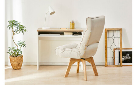 イス 回転ファブリックチェア FACN-K アイボリー