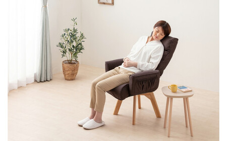 イス 回転ファブリックチェア FACN-KH ブラウン