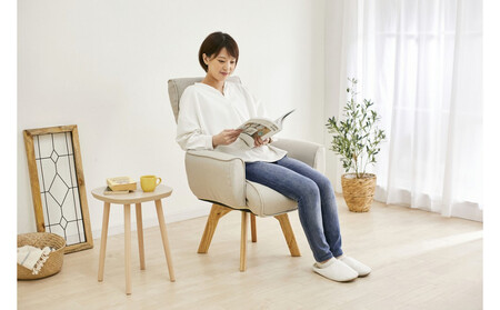 イス 回転ファブリックチェア FACN-KH アイボリー